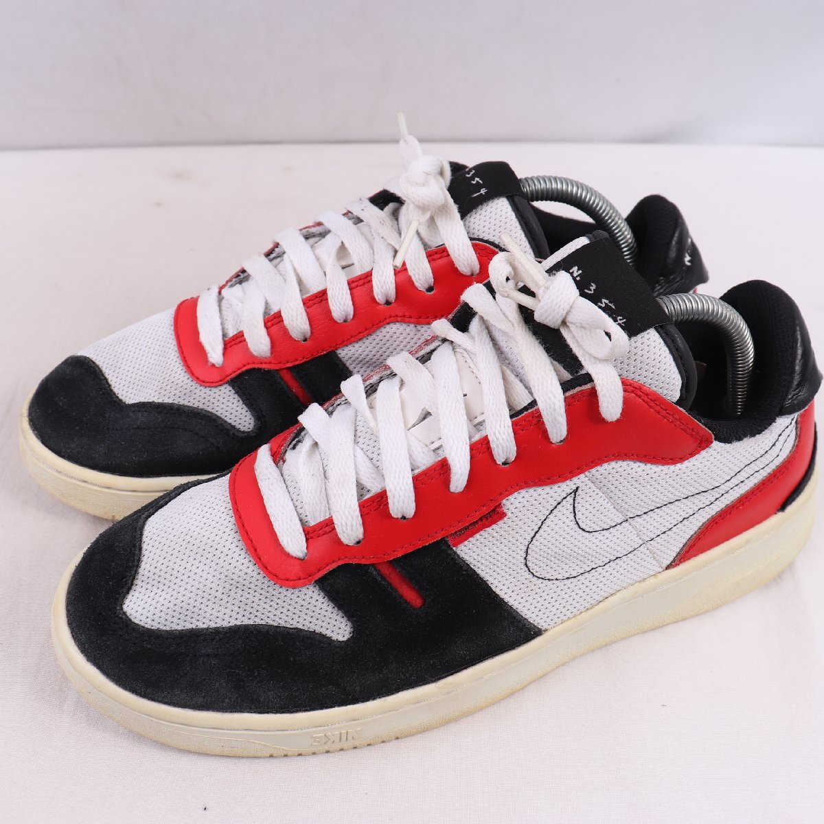 SQUASH TYPE 26.0cm /NIKE スカッシュ タイプ ナイキ 古着 中古 白 ホワイト 黒 赤 メンズ スニーカー xx9155拍卖