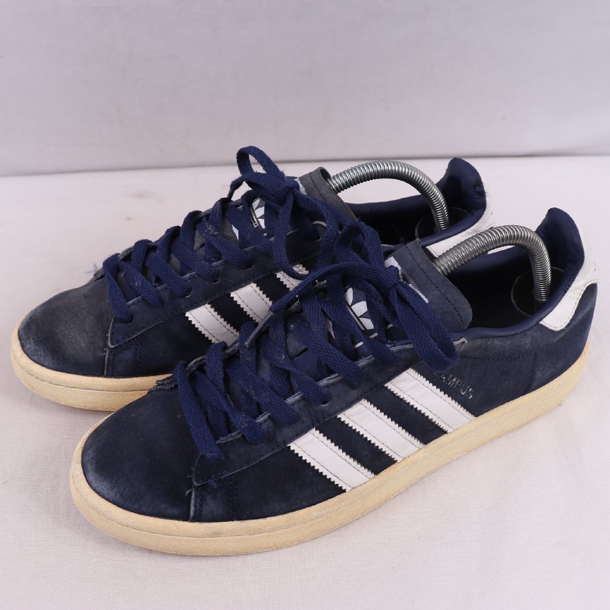 CAMPUS 26.5cm/adidas キャンパス アディダス スニーカー 紺 ネイビー 白 中古 古着 メンズ ad6518拍卖