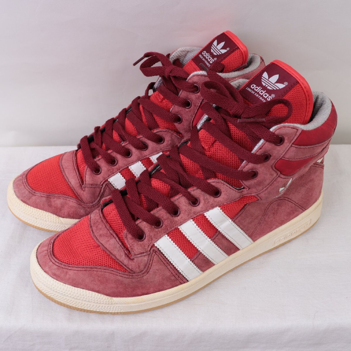 DECADE OG MID 28.0cm/adidas ディケード OG ミッド アディダス スニーカー 赤 レッド グレー 白 中古 古着 メンズ ad6561拍卖