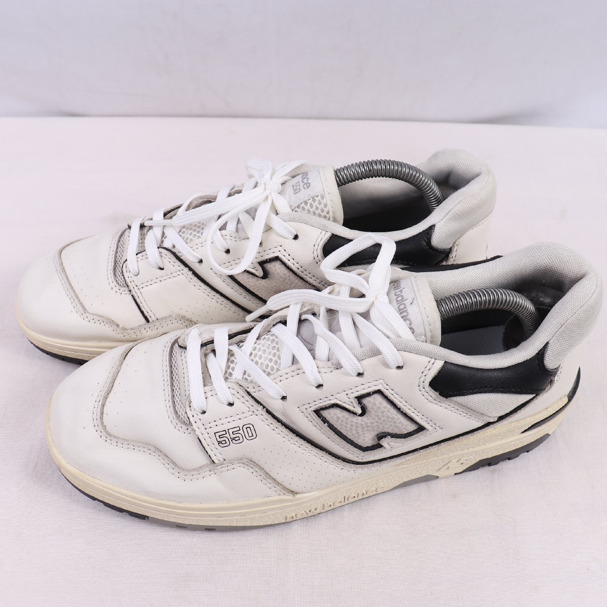 550 ニューバランス 26.5cm/new balance BB550LWT 白 ホワイト 灰 グレー 黒 ブラック 中古 古着 メンズ スニーカー yy6549拍卖