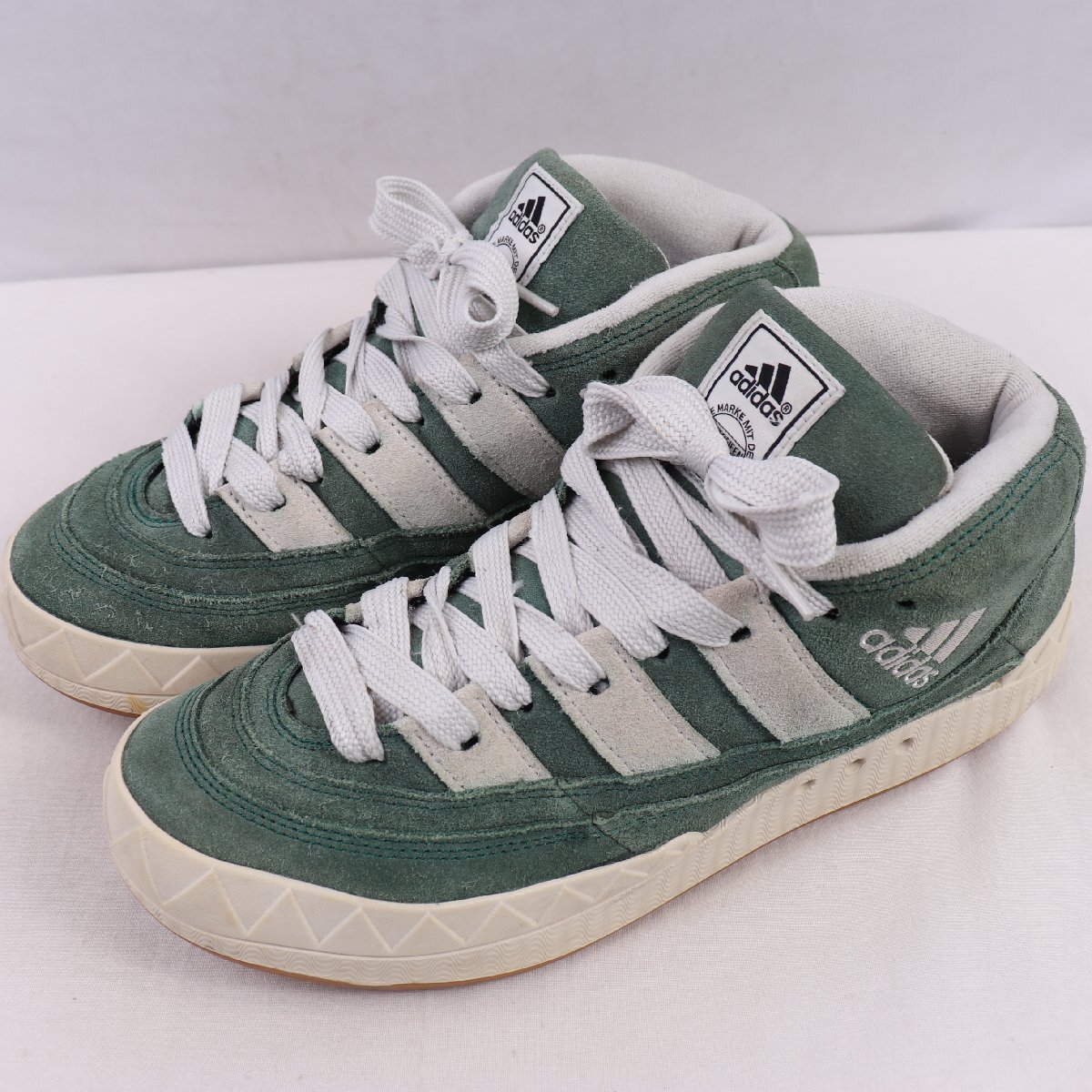 ADIMATIC MID 28.0cm/adidas アディマティック ミッド アディダス スニーカー 緑 グリーン 白 中古 古着 メンズ ad6587拍卖