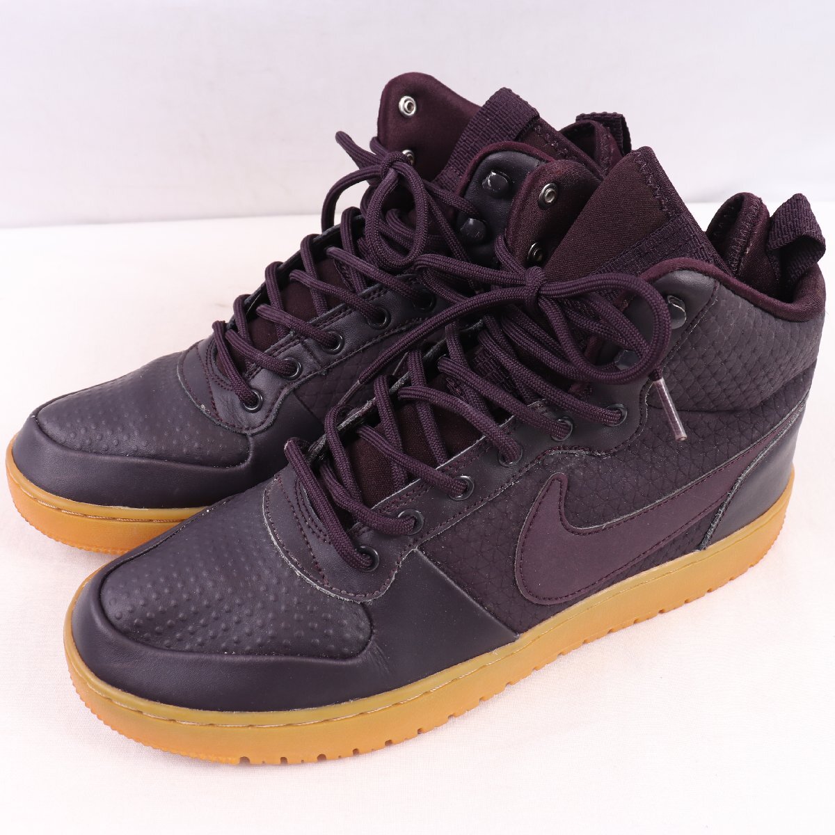 EBERNON MID 28.0cm /NIKE エバノン ミッド ナイキ 古着 中古 ダークバイオレッド 茶ソール メンズ スニーカー xx9207拍卖