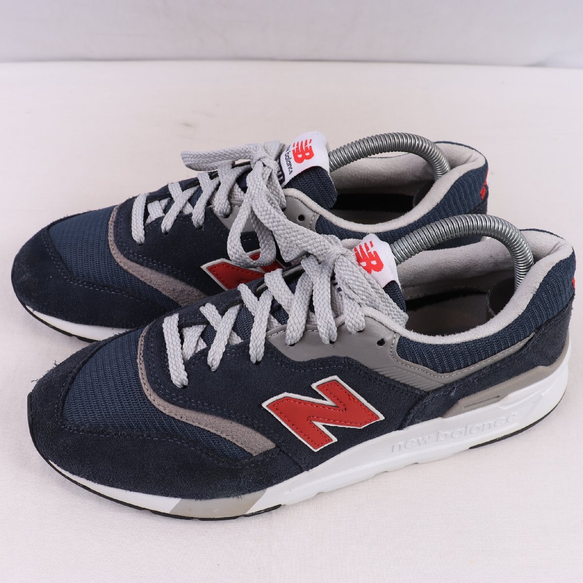 997H ニューバランス 25.0cm/new balance 紺 ネイビー 灰 グレー 赤 レッド 中古 古着 メンズ スニーカー yy6642拍卖