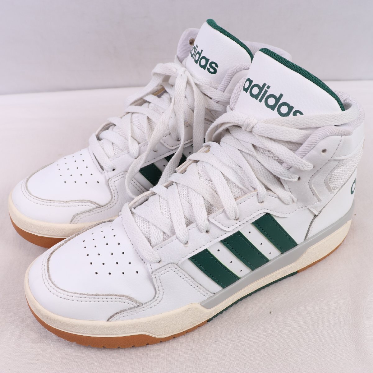 ENTRAP MID 26.5cm/adidas エントラップ ミッド アディダス スニーカー 白 ホワイト 緑 中古 古着 メンズ ad6620拍卖