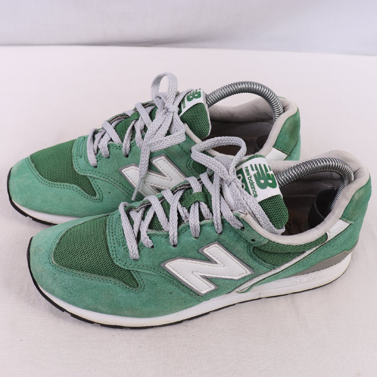 996 ニューバランス 25.0cm/new balance 緑 グリーン 白 ホワイト 中古 古着 メンズ スニーカー yy6657拍卖