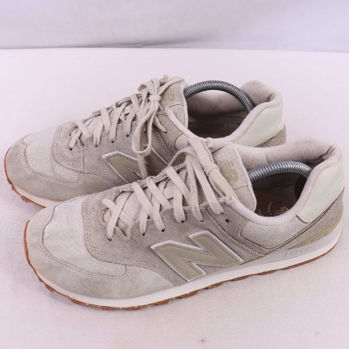 574 ニューバランス 28.0cm/new balance 灰 グレー グレージュ 中古 古着 メンズ スニーカー yy6656拍卖