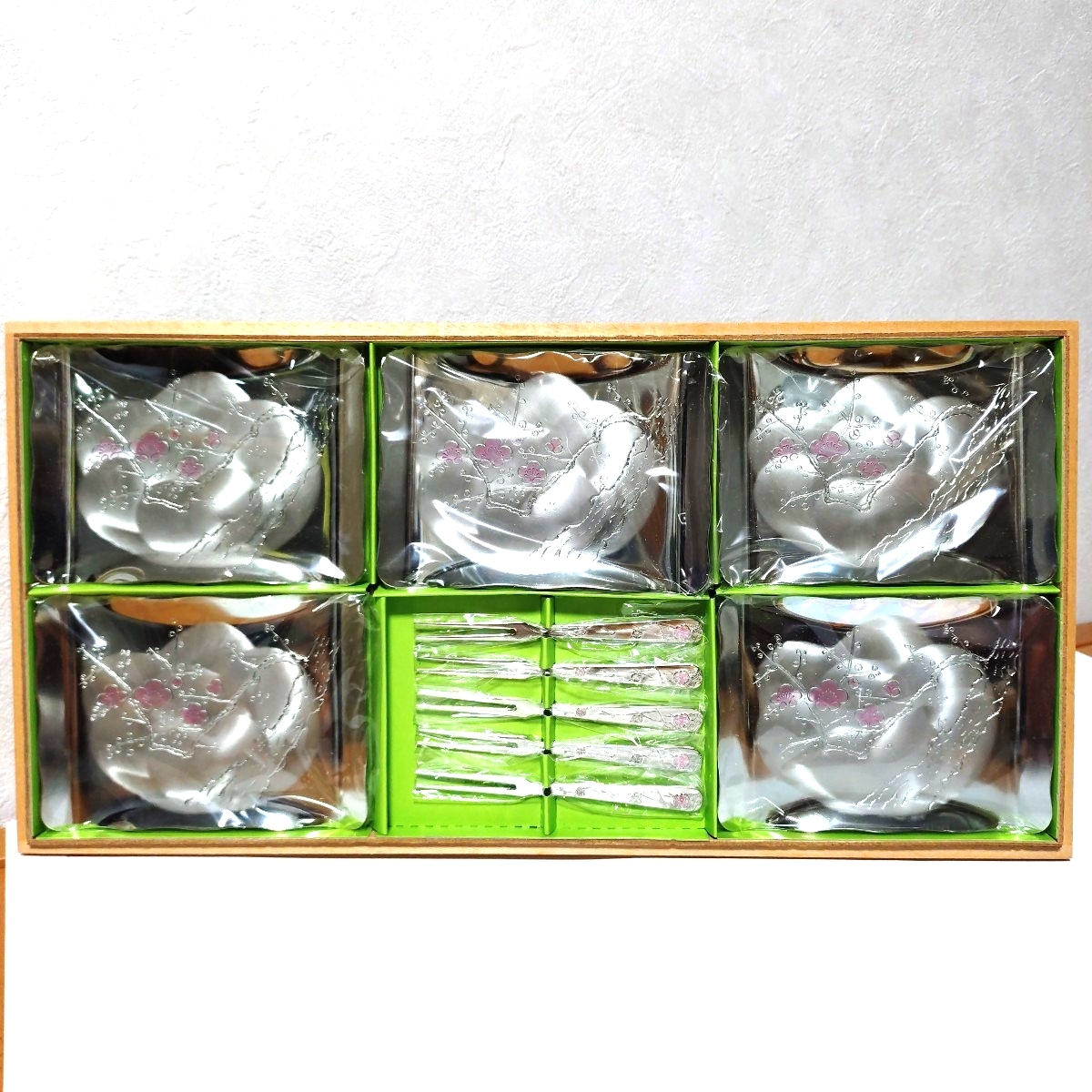 銀の小皿&フォークのセット拍卖