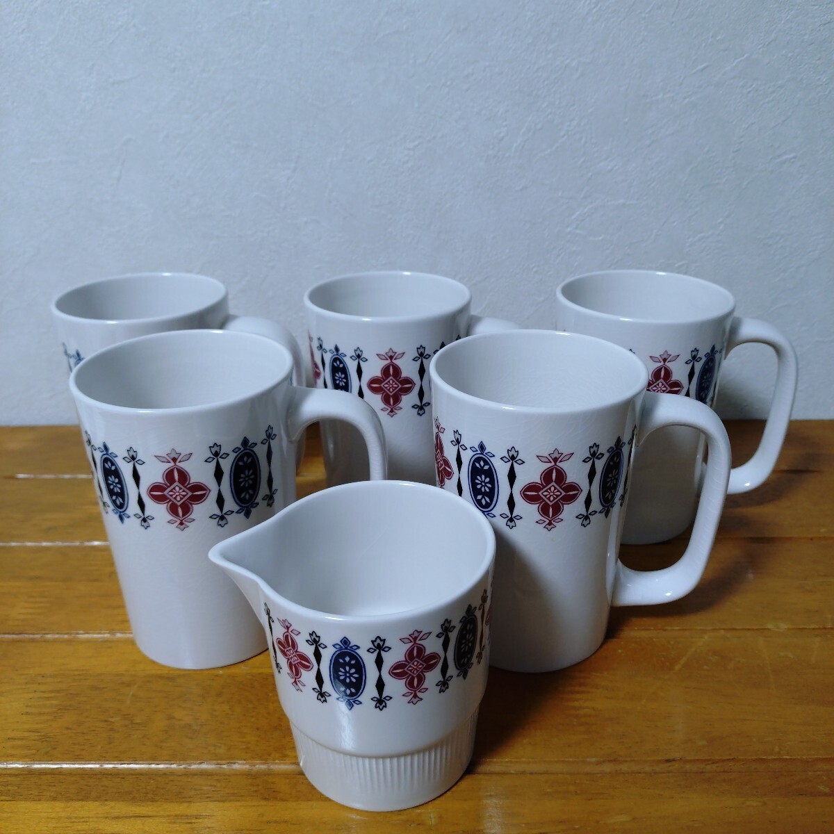 東洋陶器 Toyotoki プロムナード アンティーク食器 マグカップ5客+ミルクピッチャー拍卖