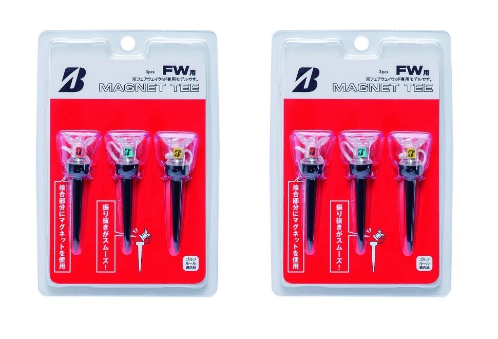 ■Bridgestone MAGNET TEE FW用 3pcs 62mm マグネットティー ミドルティー x 2SET【(全長:62mm ,上部:15mm )x3本拍卖