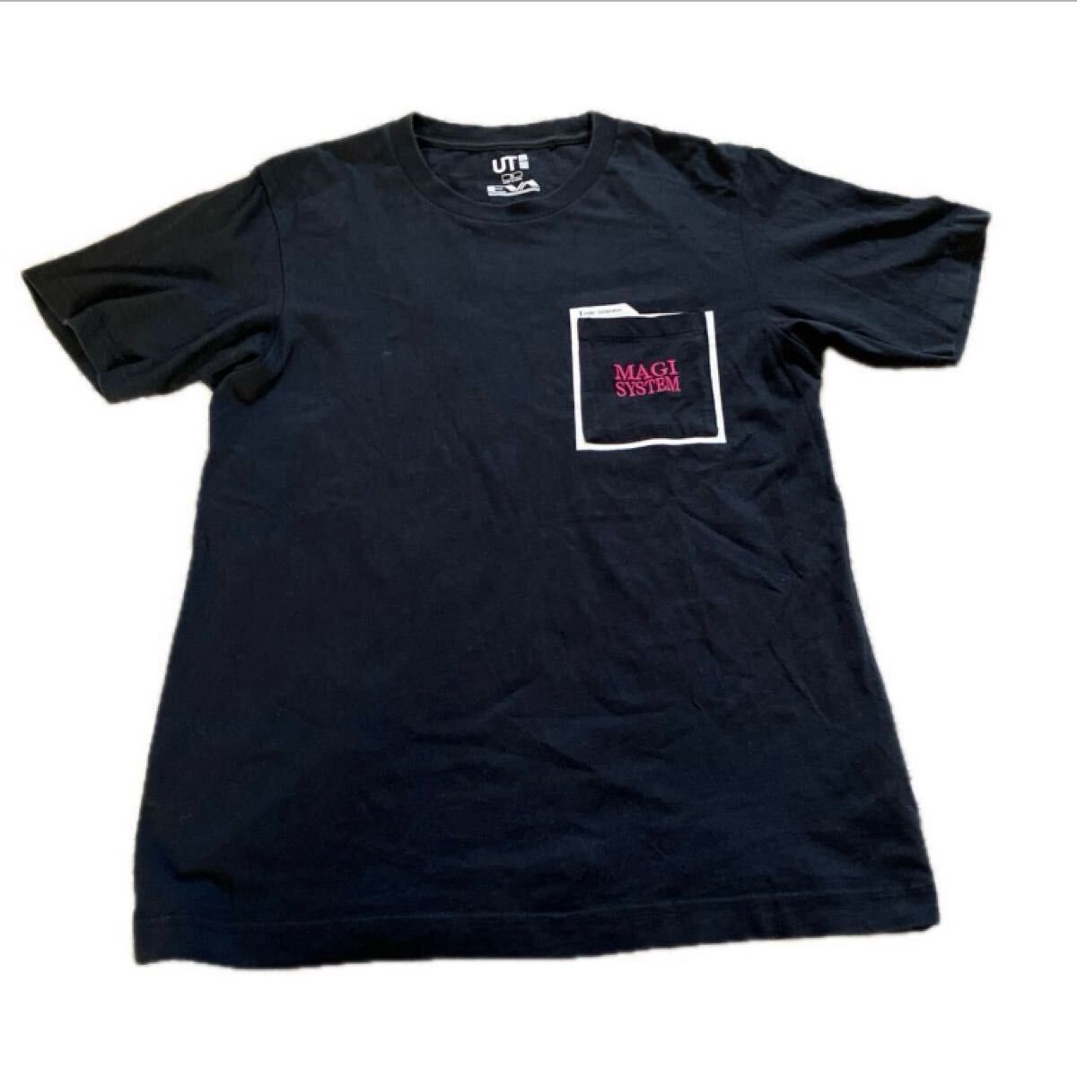 UNIQLO エヴァンゲリオン プリントTシャツ UTMAGIシステム 胸ポケット Tシャツ 黒拍卖