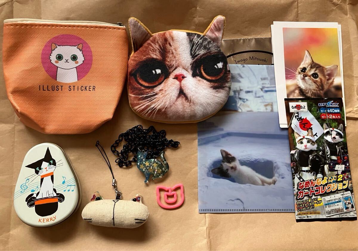 ネコ ポーチ 小物入れ ネックレス クリアファイル カード セット まとめ売り拍卖