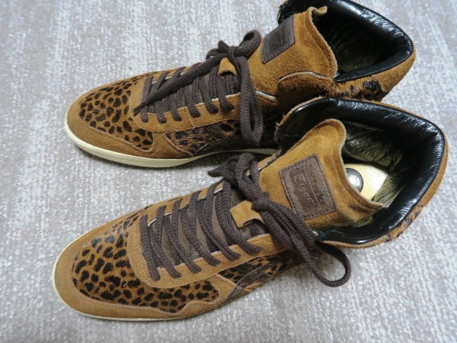 美品 名作 Onitsuka Tiger FABRE NIPPON オニツカタイガー ファブレ ニッポン レオパード US8.5 26.5 ㎝ 日本製 天然皮革 MADE IN JAPAN拍卖