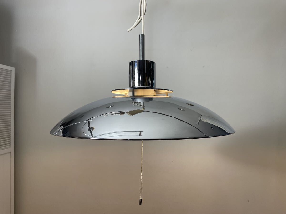 メタリック ペンダントライト 鏡面 ステンレス ペンダントランプ 天井照明 サイバー メタル インダストリアル レア インターフォルム拍卖