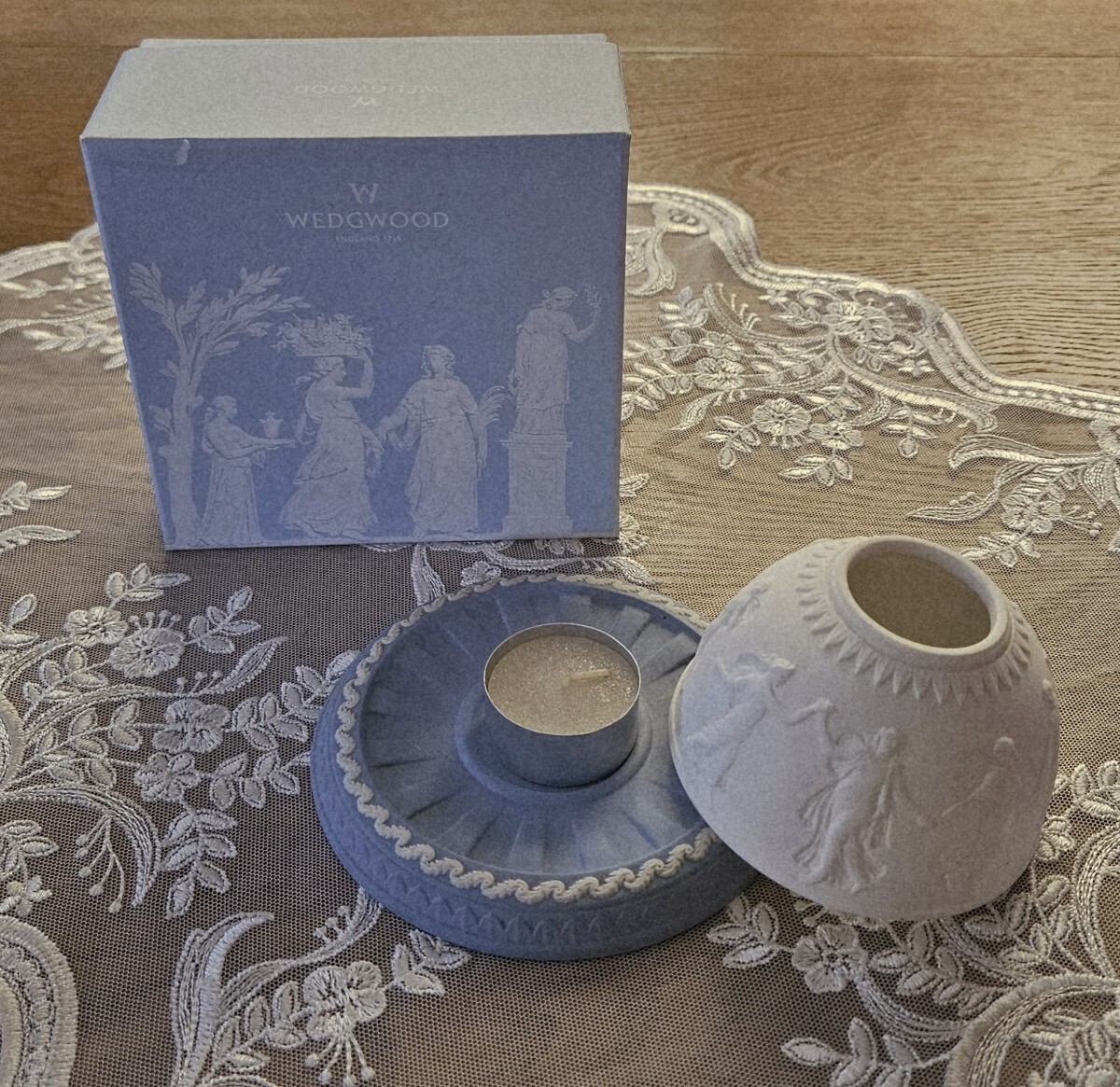 WEDGWOOD ウェッジウッド ジャスパー キャンドルホルダー ドーム型 新品拍卖