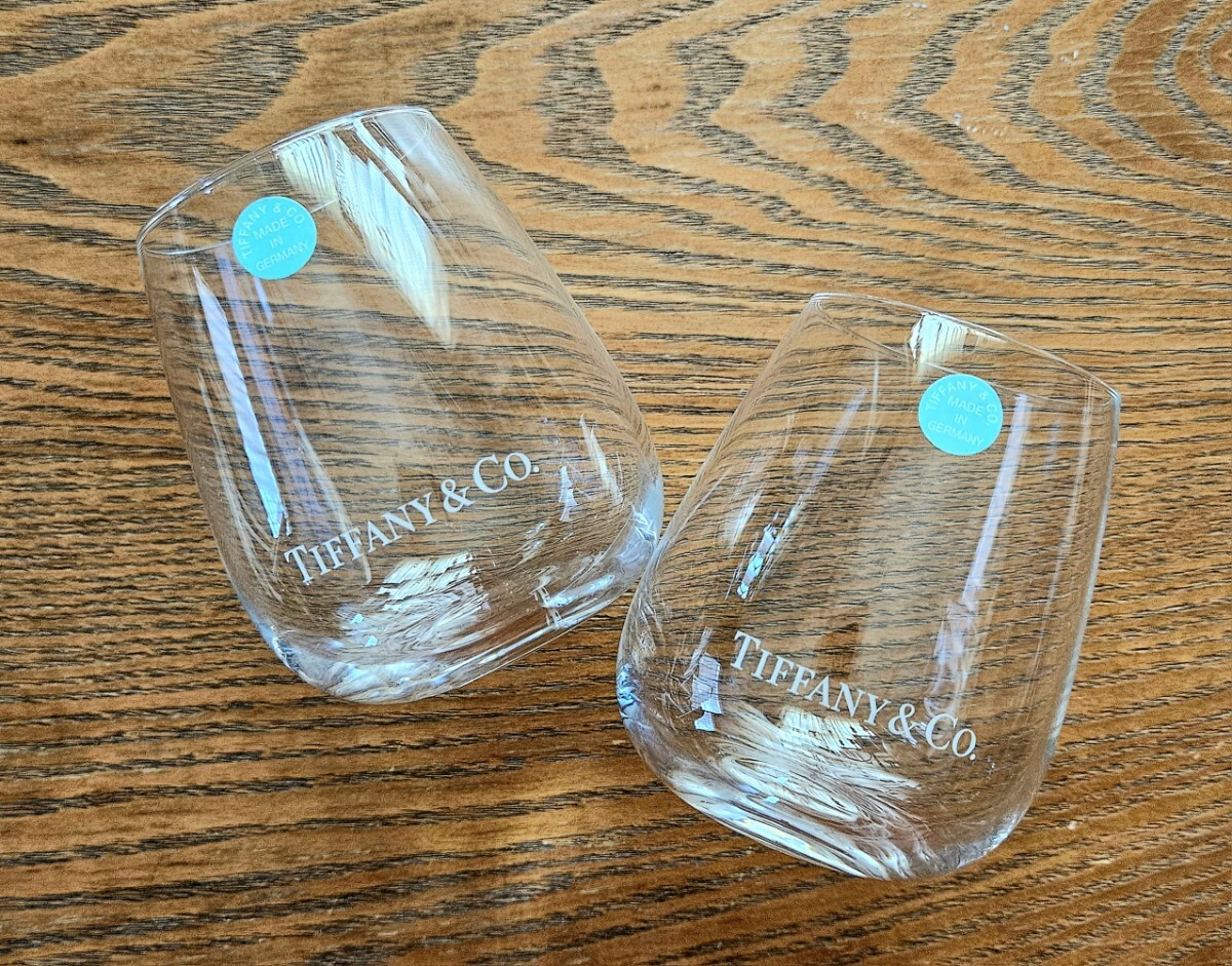 TIFFANY ティファニー タンブラー グラス 2個セット 新品拍卖