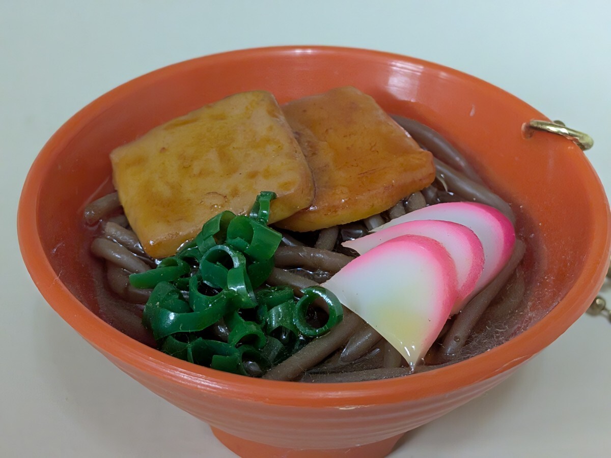 食品サンプル きつねそば フィギュア キーホルダー拍卖
