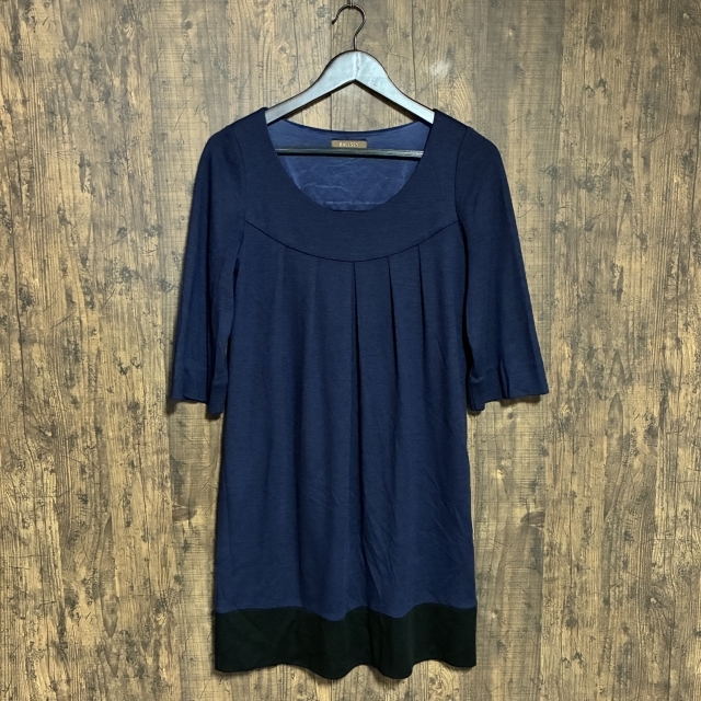 A461◇BALLSEY | ボールジー バイカラーワンピース ネイビー×ブラック レディース 38サイズ 中古品拍卖