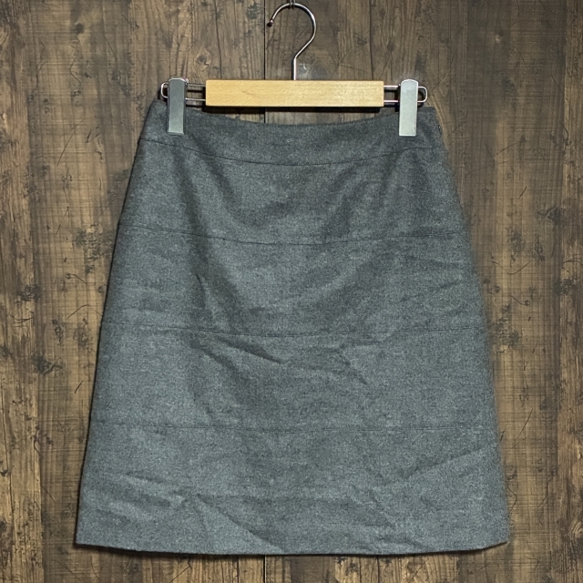A446◇ANAYI | アナイ ウール混 タイトスカート グレー レディース 36サイズ 中古品拍卖