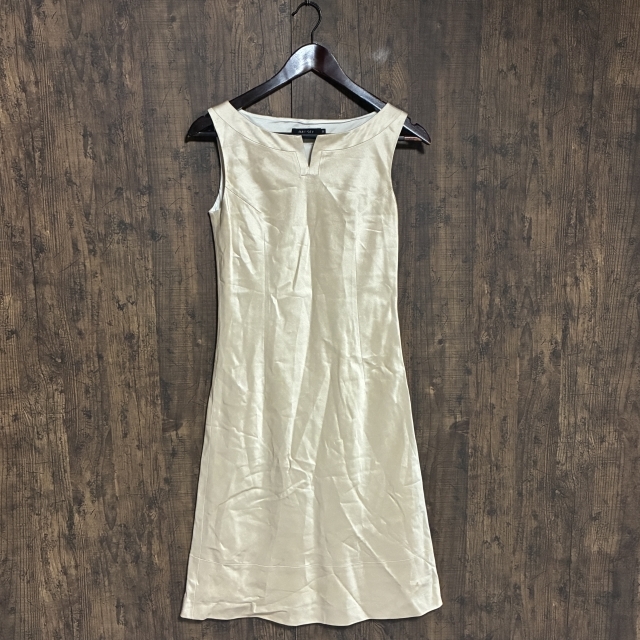 A446◇BALLSEY | ボールジィ ノースリーブワンピース シャンパンベージュ レディース 38サイズ 中古品拍卖