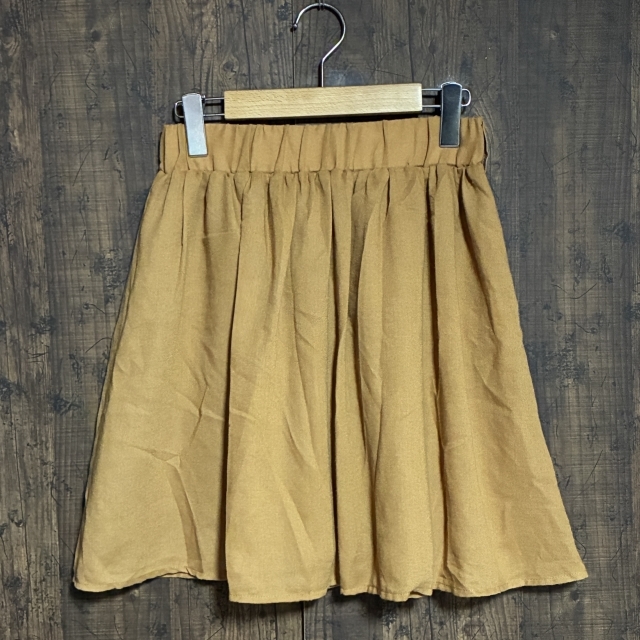 C2◇Rope Picnic | ロペピクニック ギャザースカート キャメル レディース 38サイズ 中古品拍卖