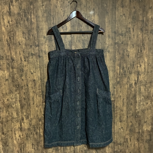 C2◇Studio Clip | スタディオクリップ デニムジャンパースカート チャコールグレー系 レディース サイズ不明 中古品拍卖