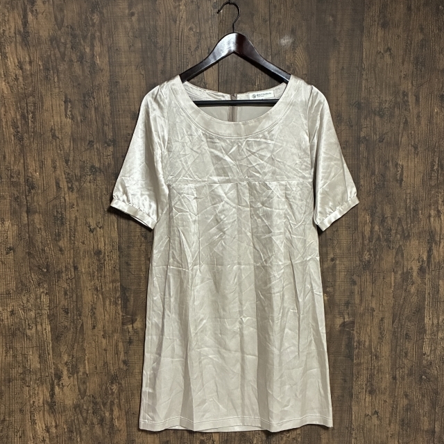 C3◇BEAUTY&YOUTH | ビューティーアンドユース 半袖ワンピース シャンパンベージュ レディース Mサイズ 中古品拍卖