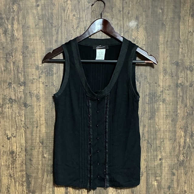 C3◇STUNNING LURE | スタニングルアー ノースリーブトップス ブラック レディース Fサイズ 中古品拍卖