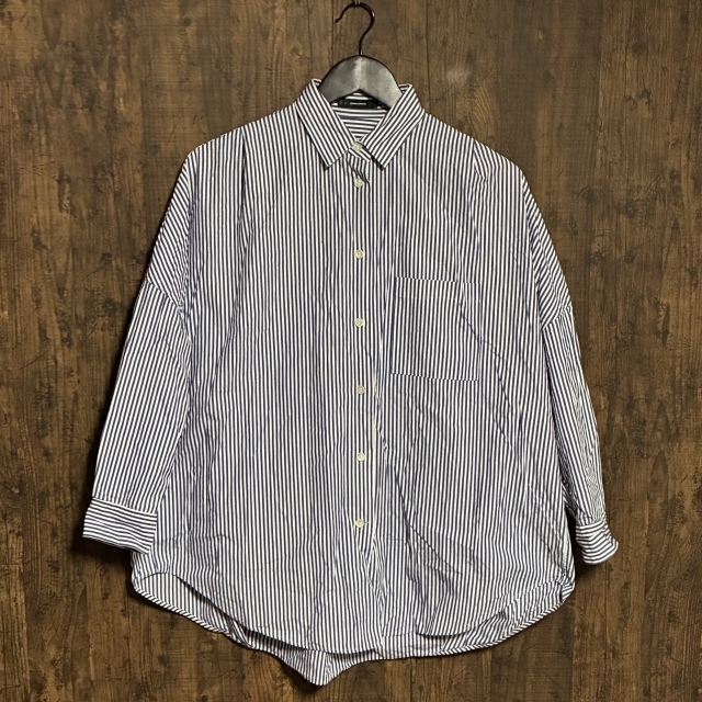 C11◇JOURNAL STANDARD | ジャーナルスタンダード ストライプシャツ ネイビー×ホワイト レディース サイズ不明 中古品拍卖