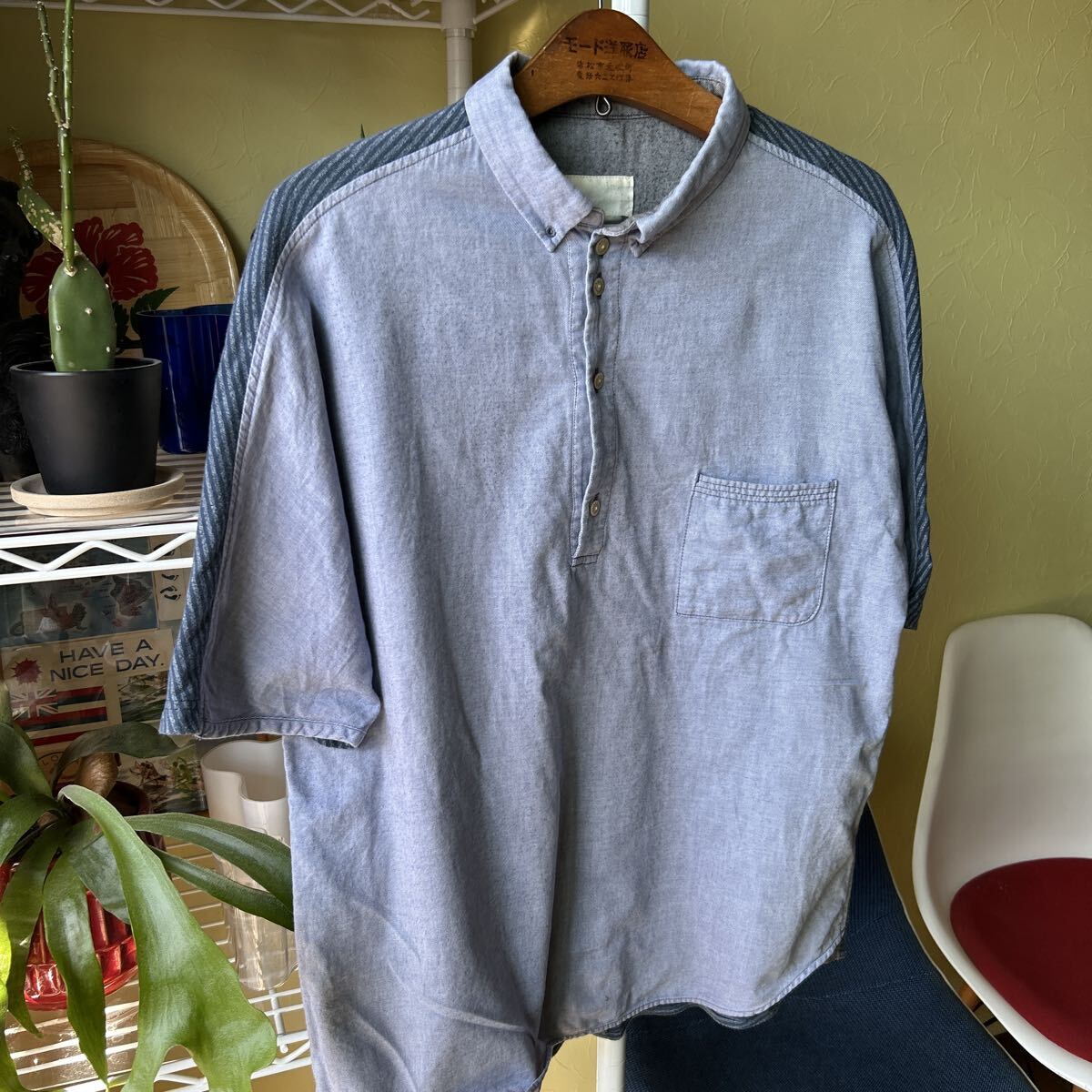 日本製 バランス シャンブレー ドレスシャツ LXL拍卖