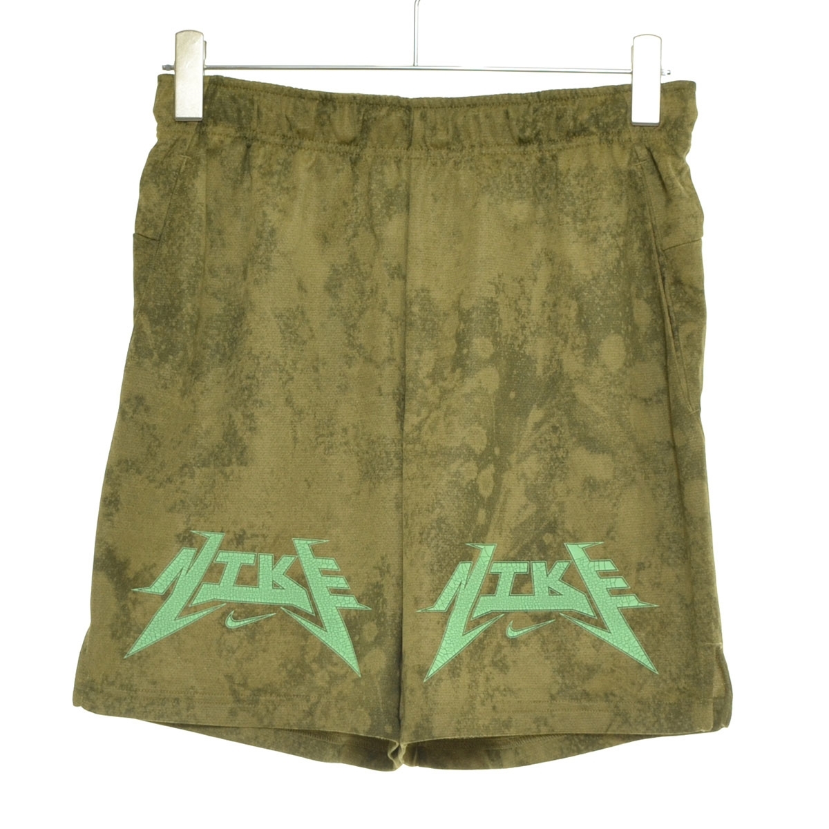 〇520249 NIKE ナイキ ○ショートパンツ サイズM メンズ グリーン系 総柄拍卖
