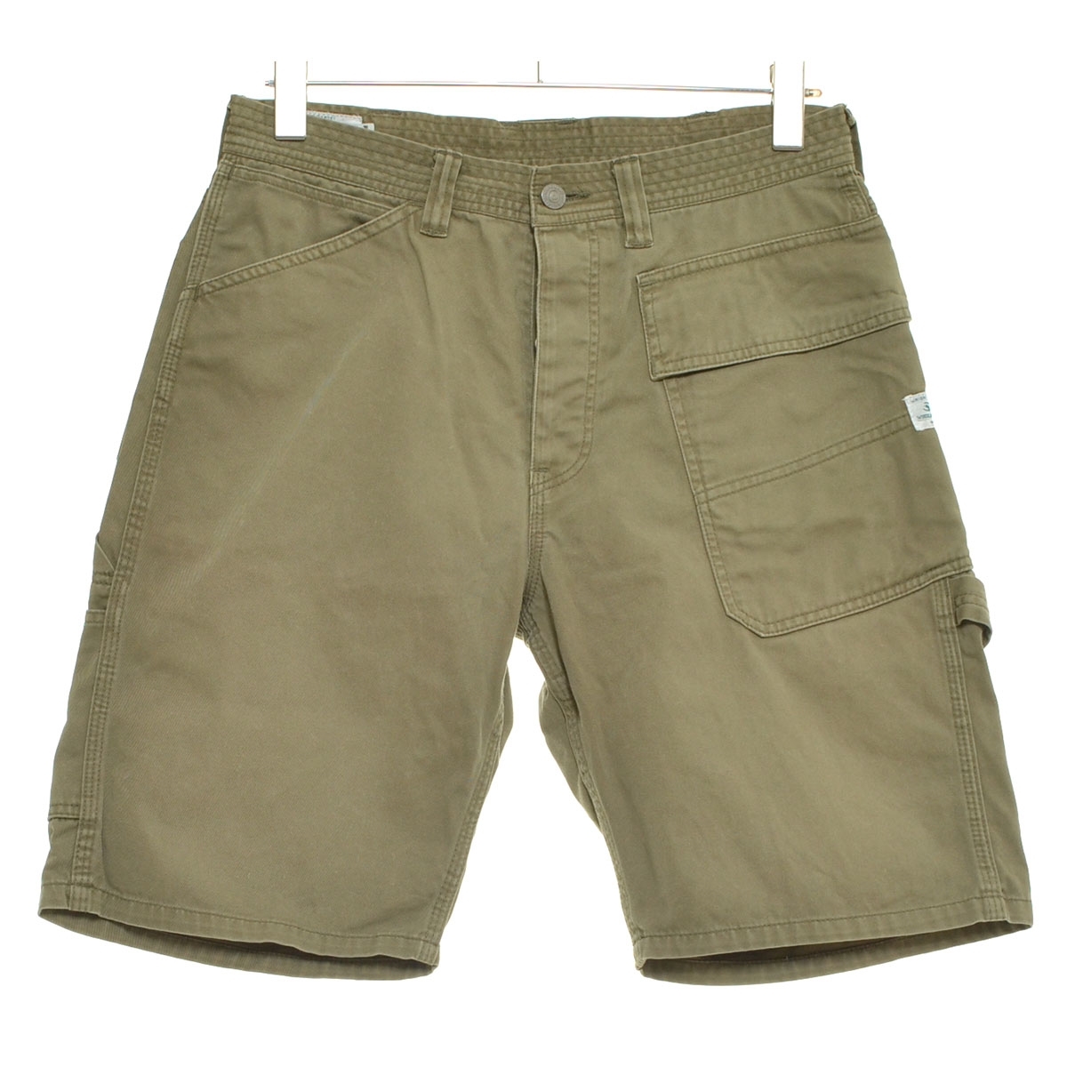 ●559213 SASSAFRAS ササフラス ●ハーフパンツ ショート ガーデニングパンツ サイズM メンズ 日本製 カーキ拍卖