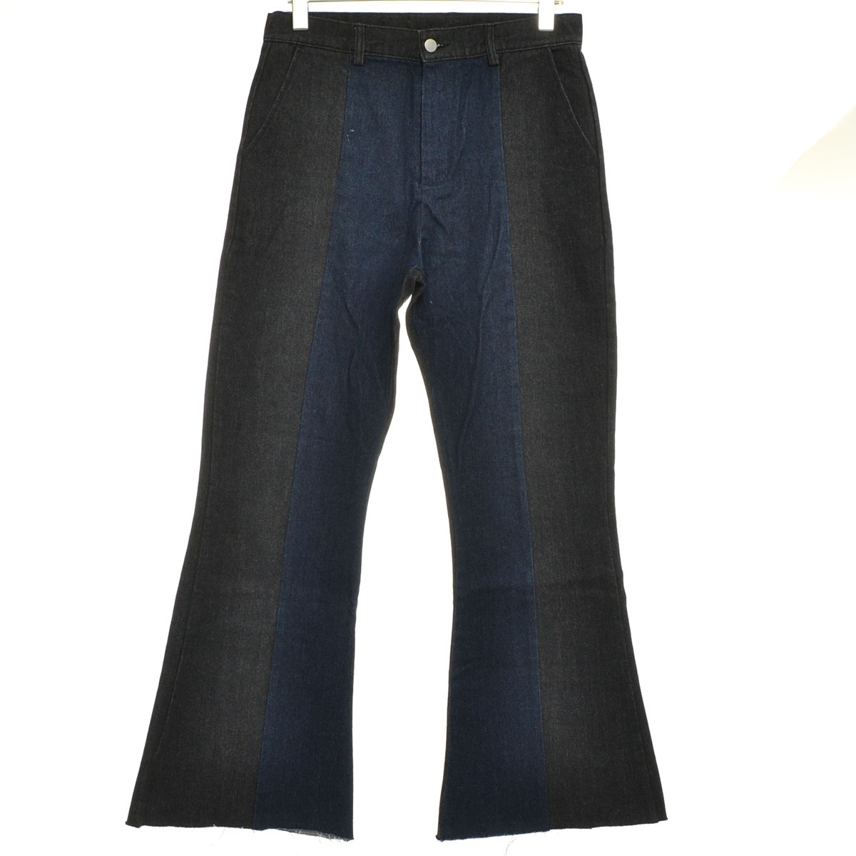 ●558519 welise ウェイライズ デニム パンツ ●ブーツカットジーンズ WL23AW033 サイズL メンズ ブラック インディゴ拍卖