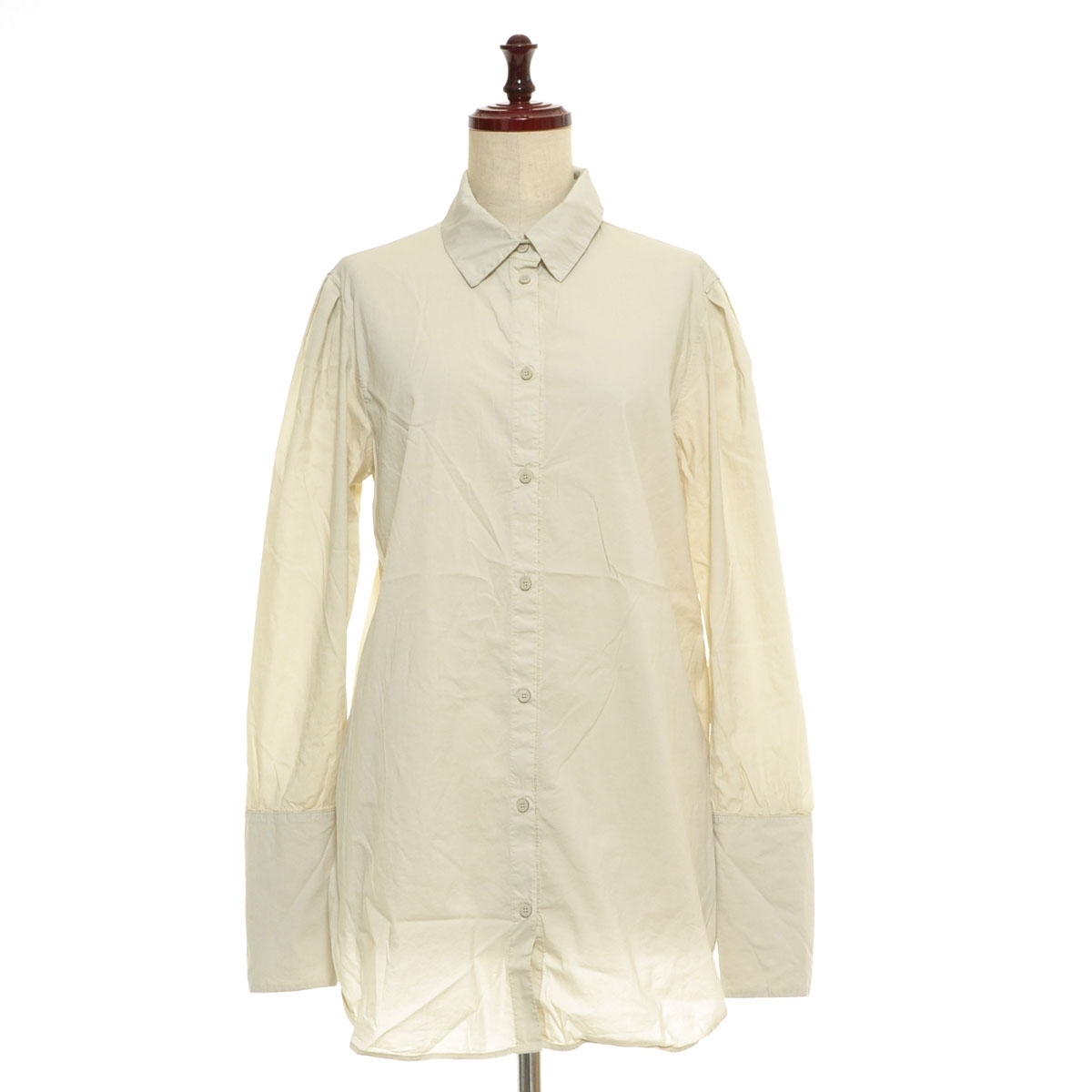 ■542450 TRANSIT PAR-SUCH トランジット パーサッチ ●長袖シャツ サイズ2 レディース イタリア製 アイボリー拍卖
