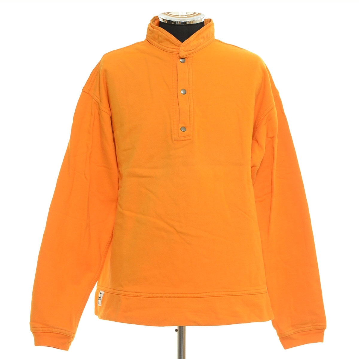 ●559672 CHUMS チャムス ●スウェットシャツ トレーナー スナップボタン サイズM メンズ オレンジ拍卖