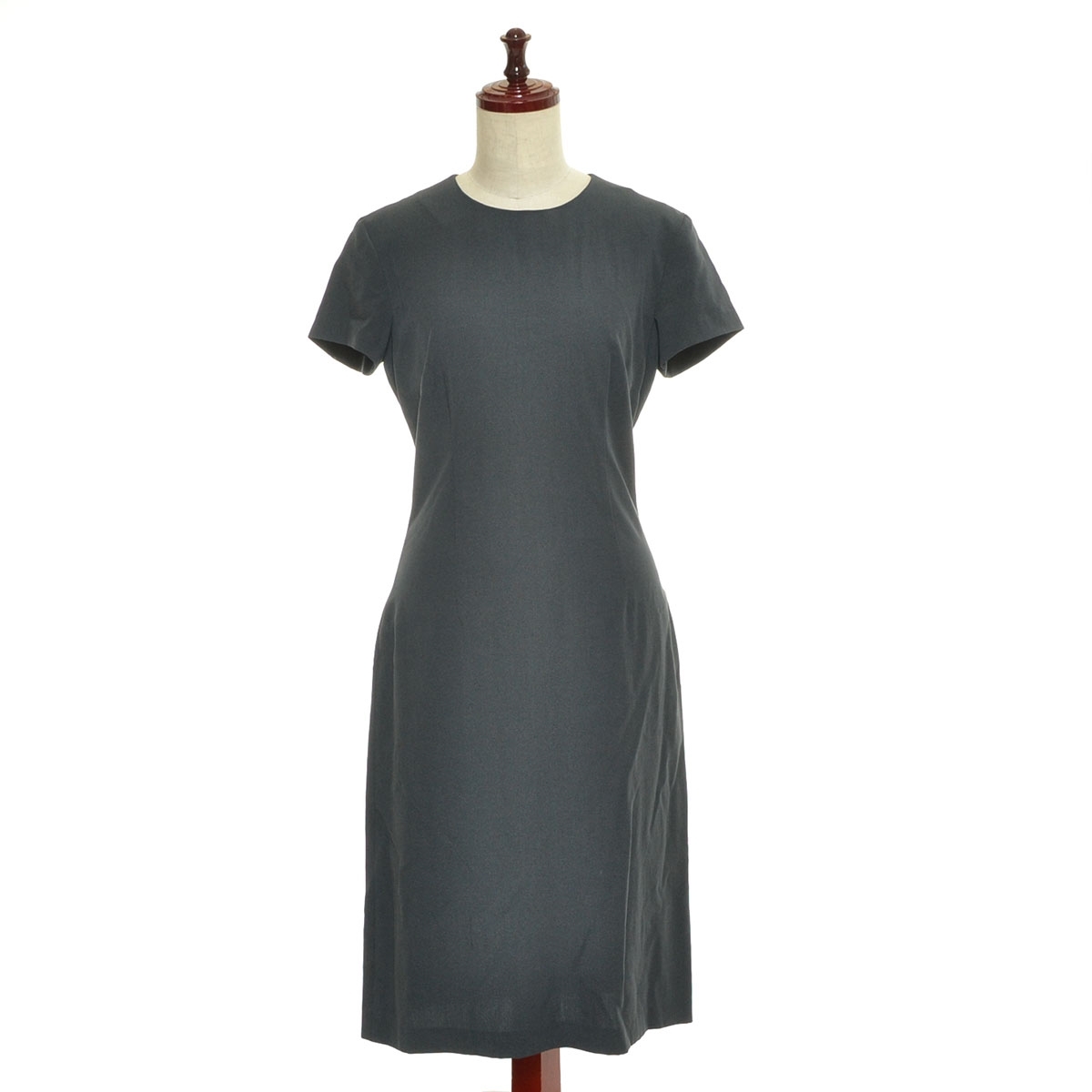 ■558429 agnes b. アニエスベー ミディワンピース ● サイズ2 膝丈 レディース 日本製 グレー拍卖