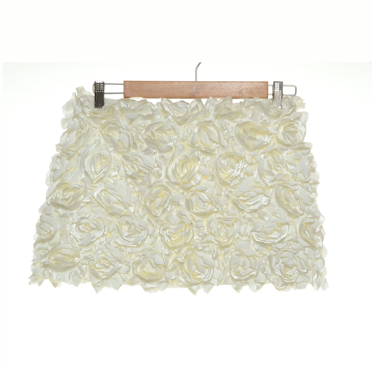 ■538912 美品 ZARA ザラ ●ミニスカート ローズモチーフSK サイズS 薔薇 バラ レディース ホワイト拍卖