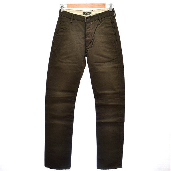 〇128215 FOB FACTORY エフオービーファクトリー ◯クラシコピケパンツ F1121 サイズ28 メンズ (オリーブ) グリーン 無地拍卖