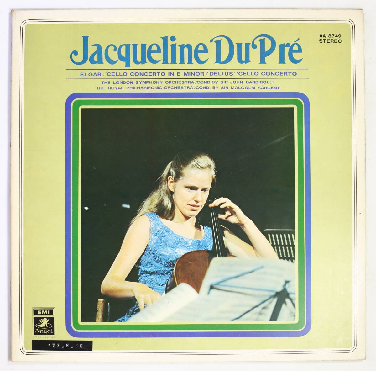 【日LP】デュ・プレ/エルガー,ディーリアス:チェロ協奏曲(並品,Jacqueline Du Pre)拍卖