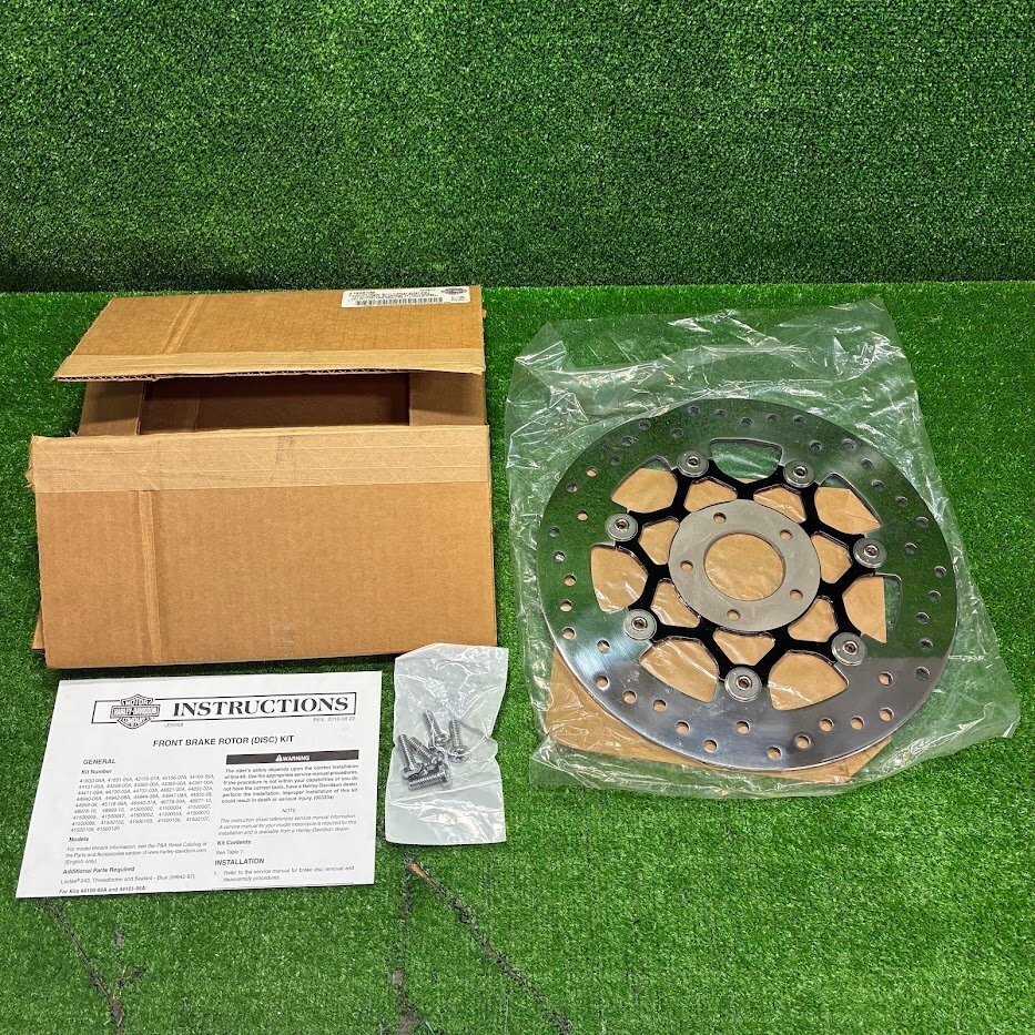 未使用品 ハーレー 純正 フロントブレーキディスクローター 41500108 スプリット7スポーク拍卖