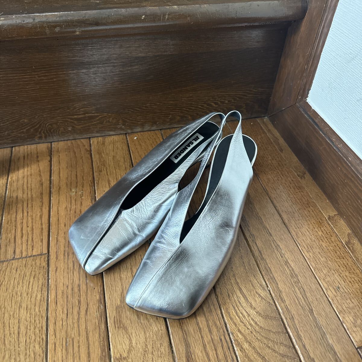 ジルサンダー パンプス シルバー 37.5拍卖