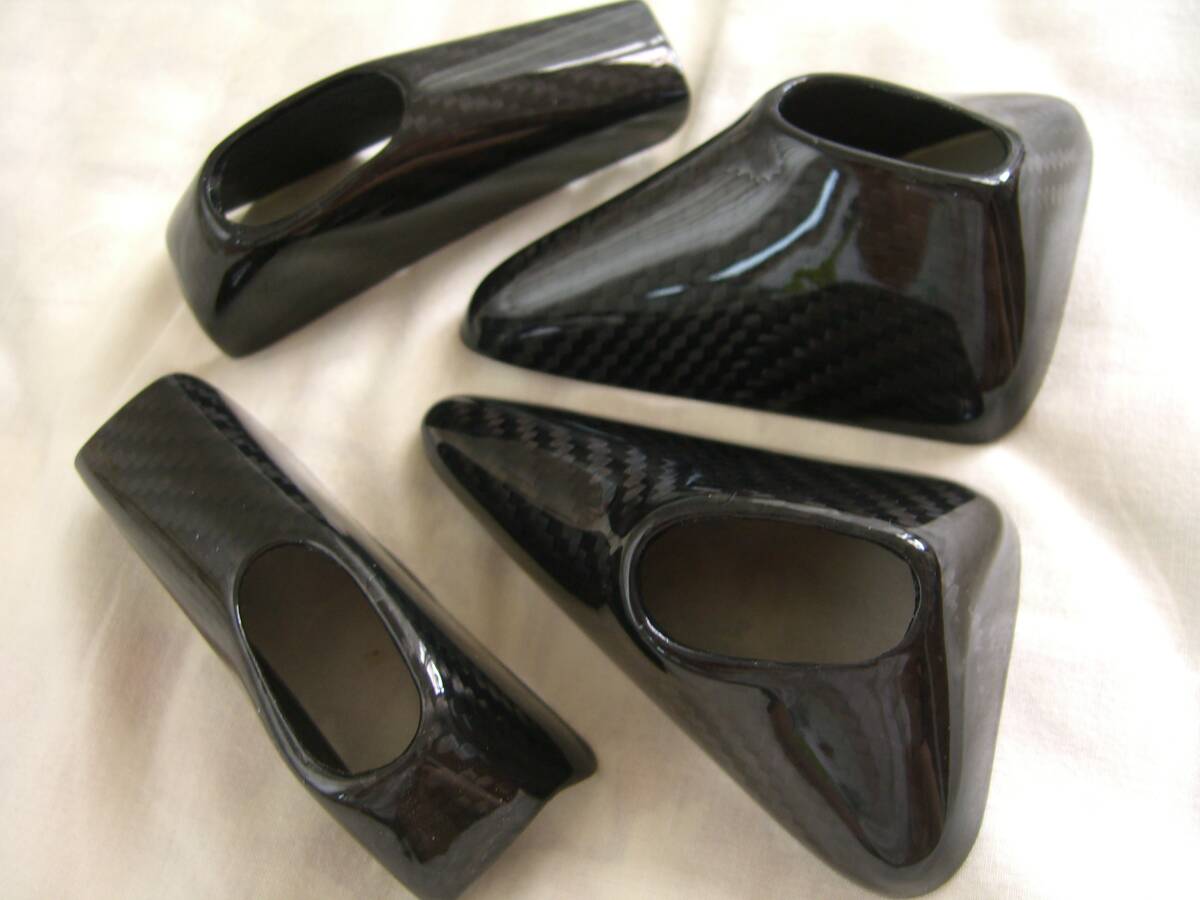 GPZ900R カーボン 綾織 ウィンカー ブラケット カバー 新品未使用 フロント リア 4個セット エーテック A-TECH 匿名配送拍卖