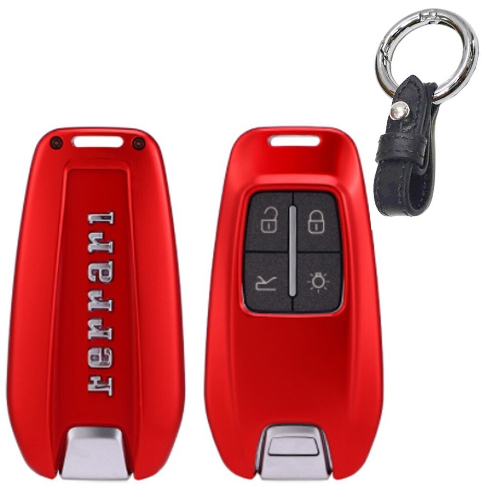 即決新品 フェラーリ アルミ レッド スマートキーケース キーカバー 812ポルトフィーノ GTC4ルッソ F8トリブート 458 488 588 アクセサリー拍卖