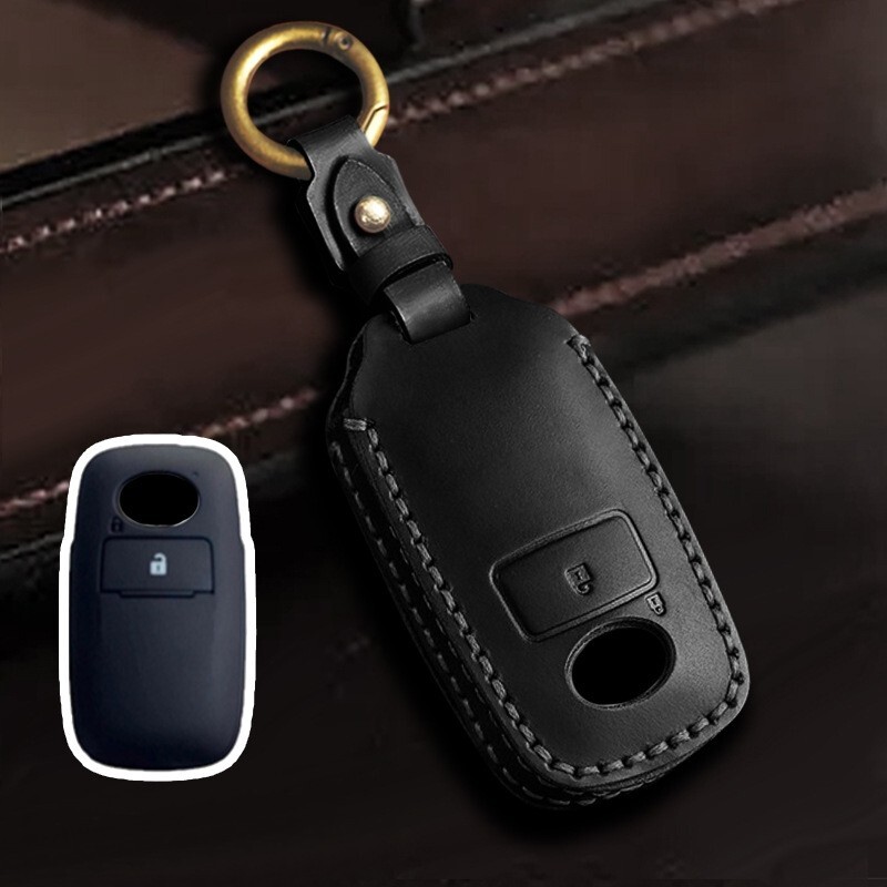 新品 トヨタ ダイハツ 黒本革 レザー キーケース キーカバー ピクシス ライズ ルーミー アトレー タフト タント トール ムーヴ ハイゼット拍卖