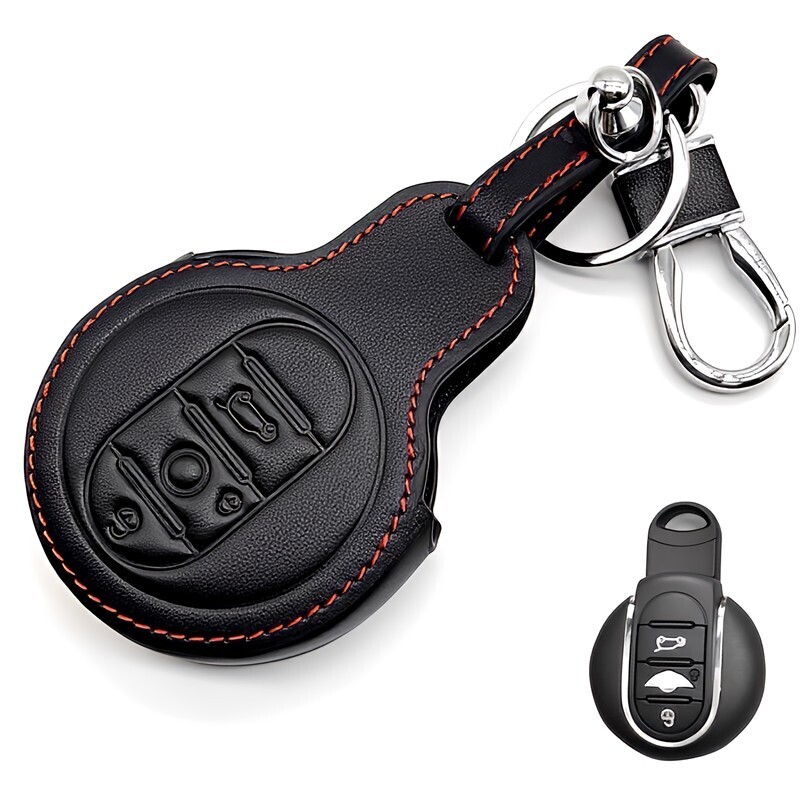 即決新品 MINI 牛本革 レザー スマートキーケース キーカバー アクセサリー F54 F55 F56 F57 F60 カントリーマンクラブマン クロスオーバー拍卖