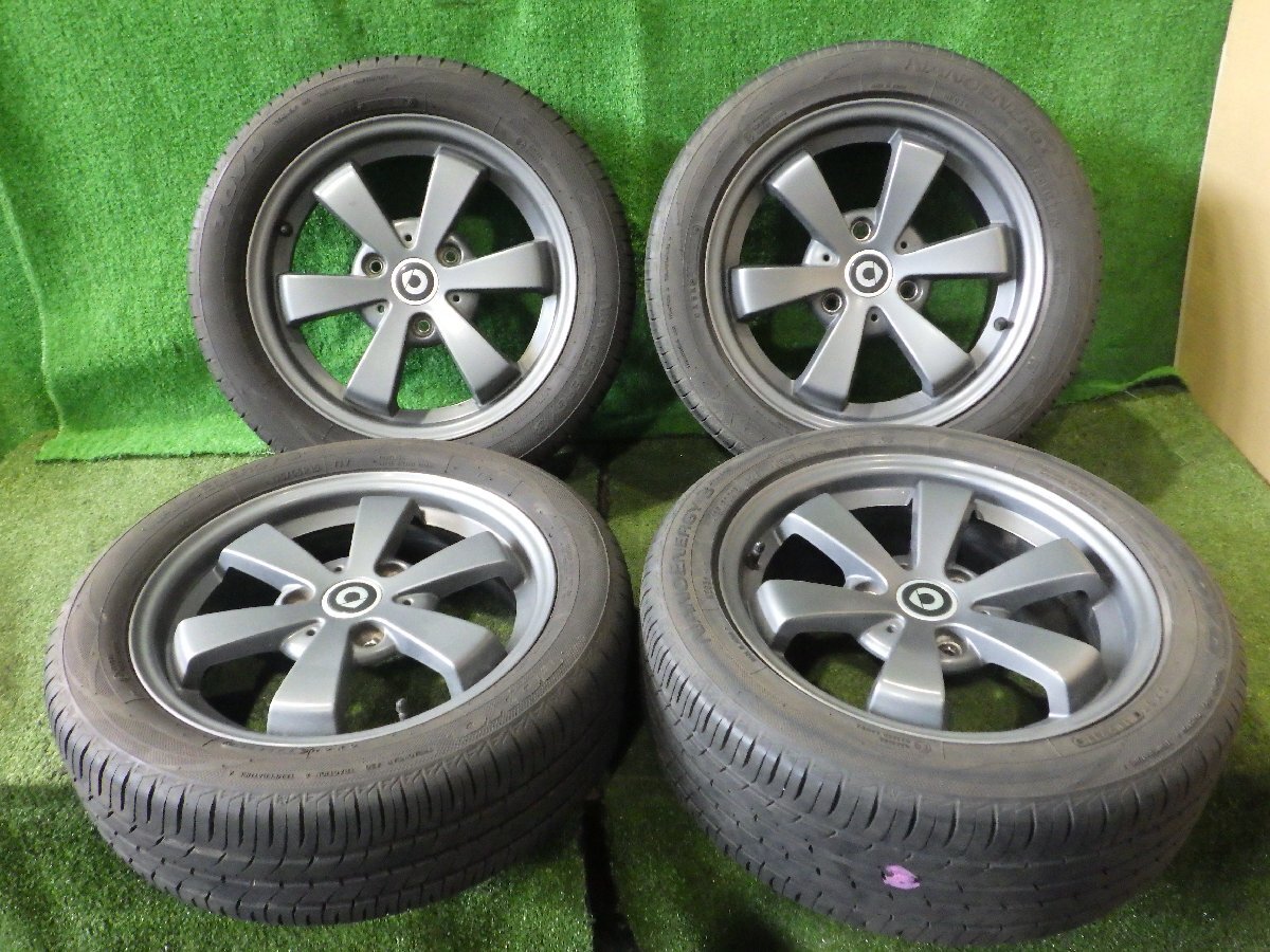 ◆ 溝あり SMART スマート mhd グレースタイルクーペ アルミホイール タイヤ 15インチ 4本セット トーヨー 175/55R15 中古 H31 ◆拍卖