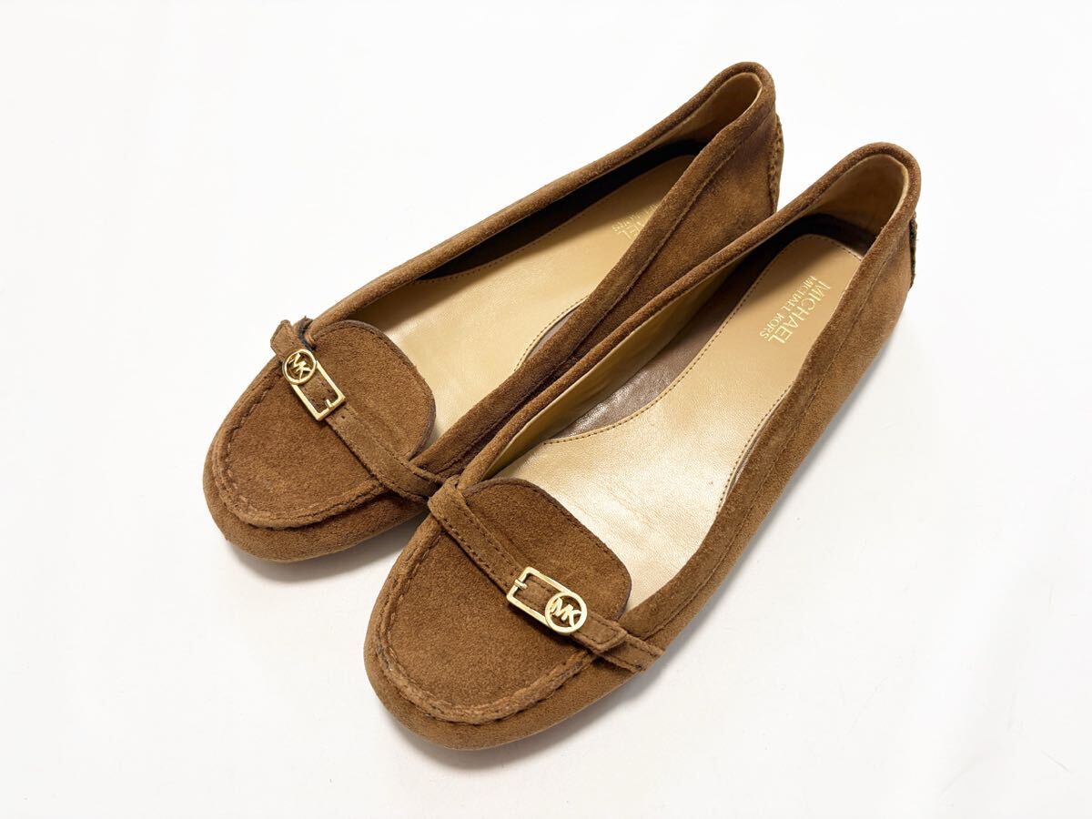 MICHAEL KORS マイケルコース モカシン ローファー 36 スリッポン ベージュ ブラウン 23cm前後 スエード拍卖