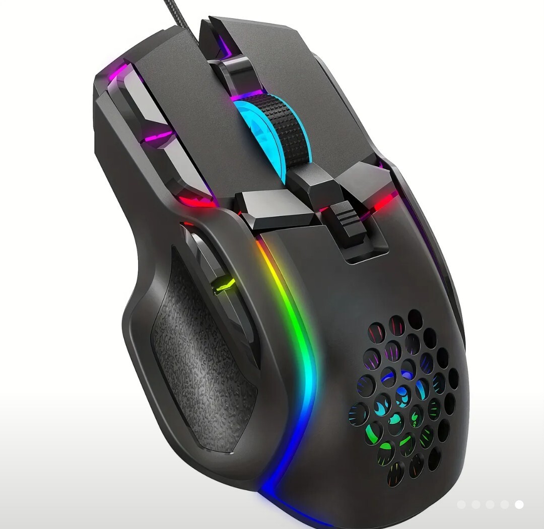 新品未使用 S700 RGB照明付き10キーのワイヤードゲームマウス、メクロプログラミング、13モード、6段階調光、12800DPI拍卖