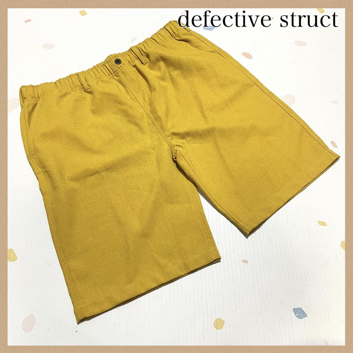 defective struct ハーフパンツ 5L イエロー系 ビッグサイズ拍卖