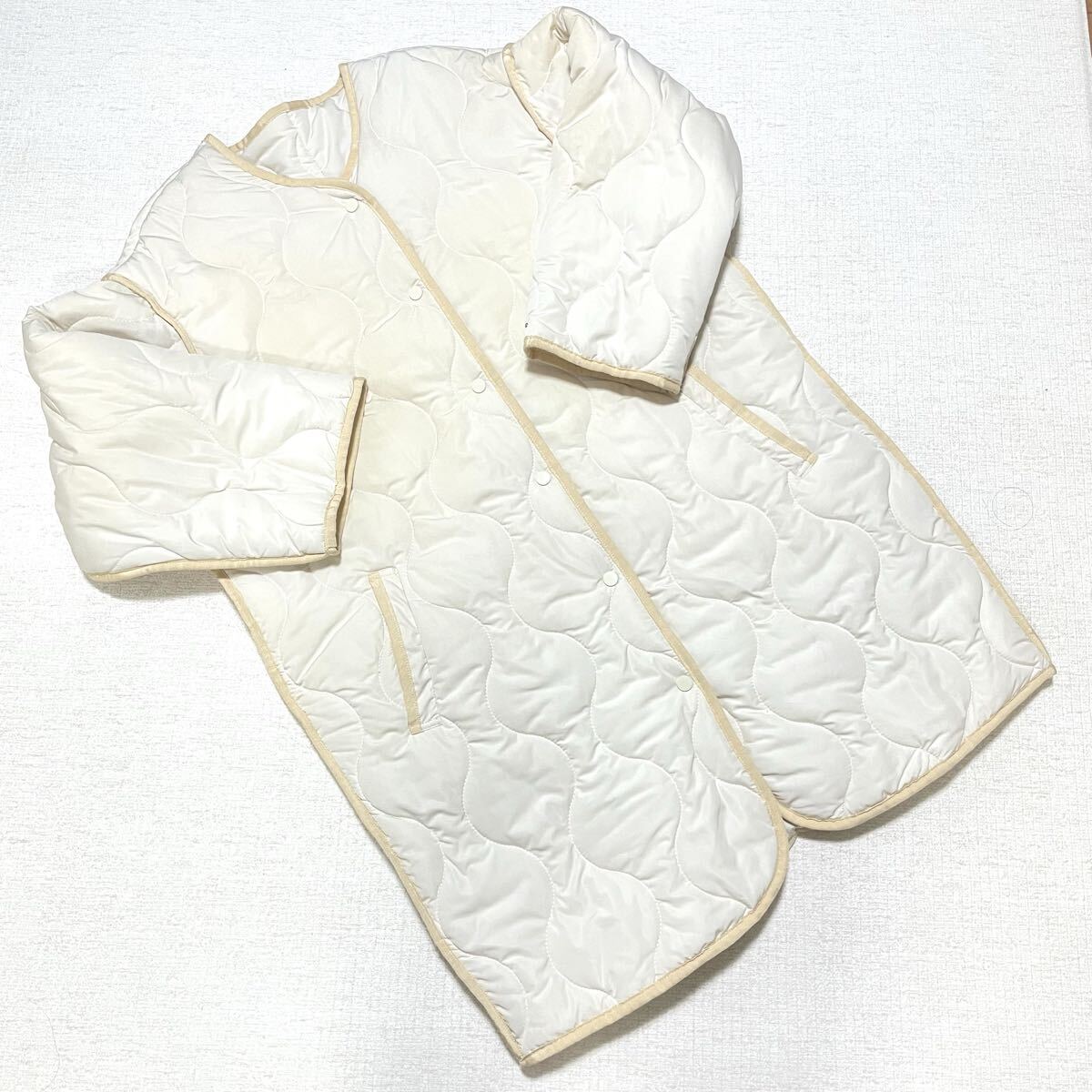 【jumelle】 ジュメロ キルティングペディンジャケット ホワイト 白拍卖