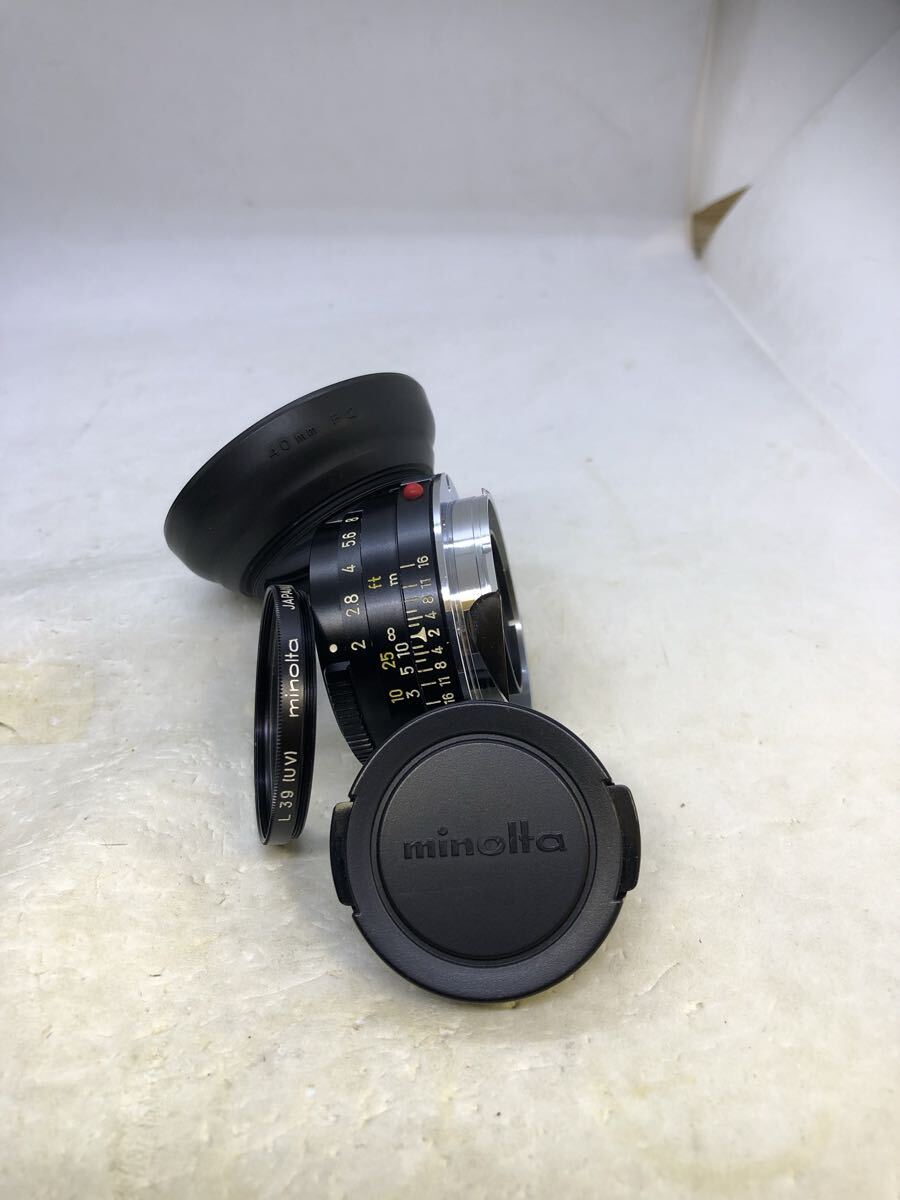 ★極上美品★安心動作保証付き★ MINOLTA ミノルタ M-ROKKOR 40mm F2 純正フード、フィルター付き 綺麗な光学! 完動品! 美しい個体です!!拍卖